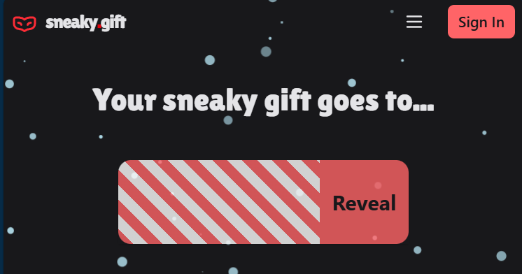 a logo for sneaky gift site